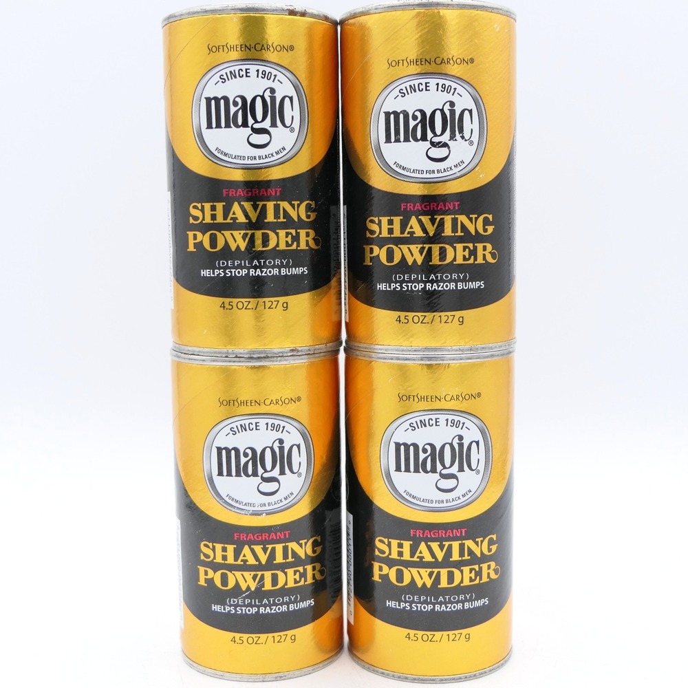 Softsheen-Carson Magic Fragrant Shaving Powder 4 Pack 4.5 oz Ea Stop Razor Bumps